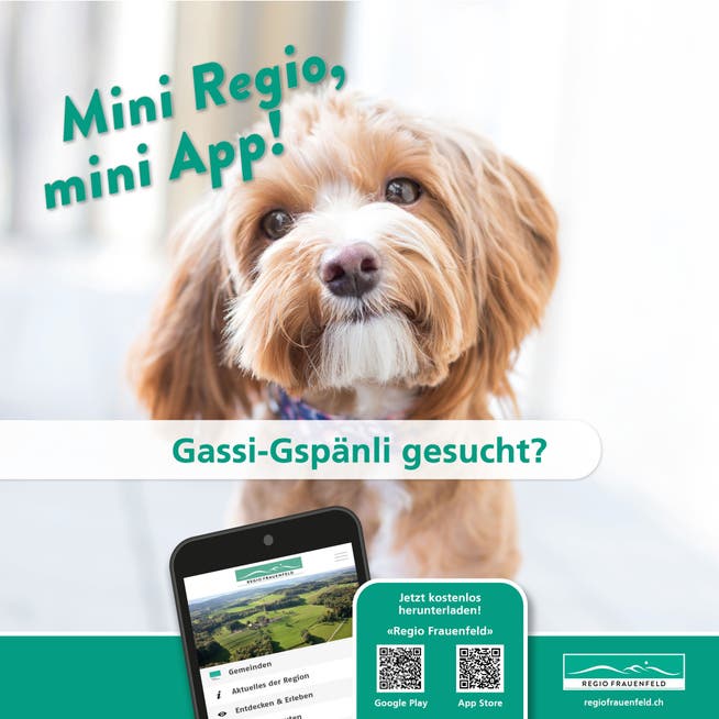 Plakat der Werbekampagne für die Regio-Frauenfeld-App.