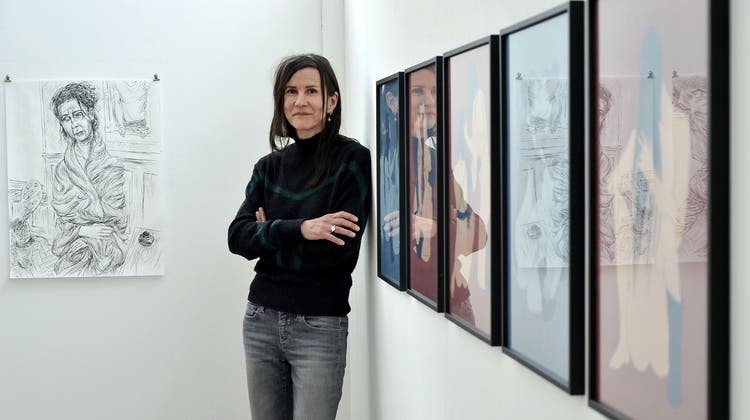 Anna Sommer zeigt ihre Papierschnittkunst an der Ausstellung «Dos à dos» im Atelier Beletage beim KIFF Aarau. (Daniel Vizentini)