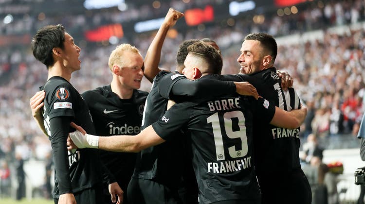 Eintracht Frankfurt ist nach einer kontrollierten Leistung gegen West Ham United im Europa-League-Final. (Keystone)