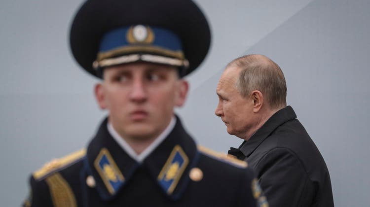 Wladimir Putin: Kreml-Chef und mutmasslicher Kriegsverbrecher nach der gestrigen Militärparade in Moskau. (Keystone)
