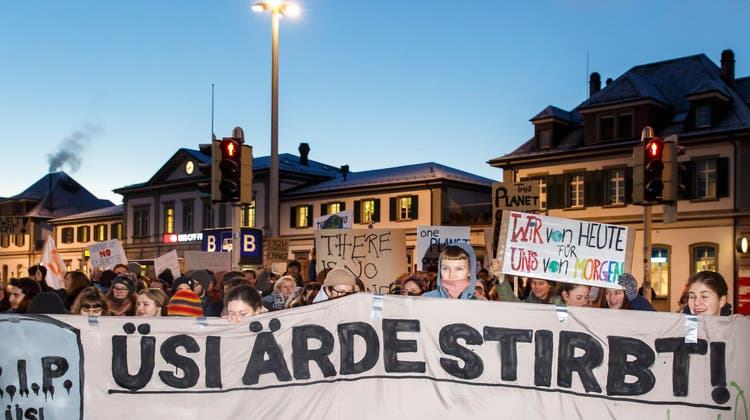 Solothurner Schülerinnen und Schüler demonstrierten im Januar 2019 für eine Klimapolitik, die die Umwelt schützt. (Hanspeter Bärtschi)