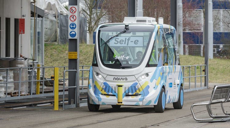 Im Februar 2018 führten die VBZ auf ihrem Areal in Zürich Altstetten Testfahrten mit einem autonomen Bus durch. (zvg/VBZ)