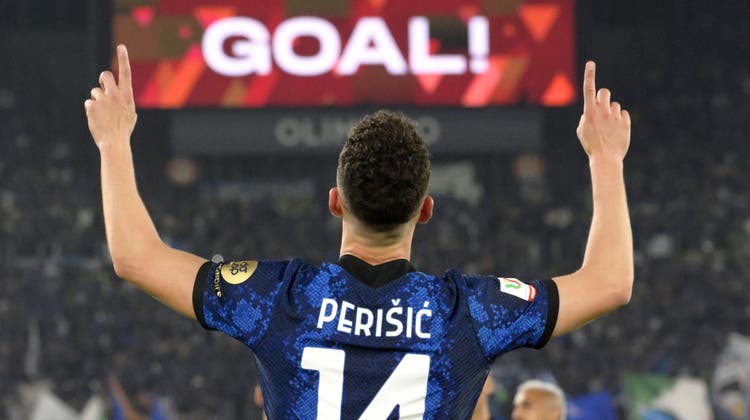Ivan Perisic in Jubelpose nach seinem Treffer zum 4:2-Endstand gegen Juventus. (Keystone)