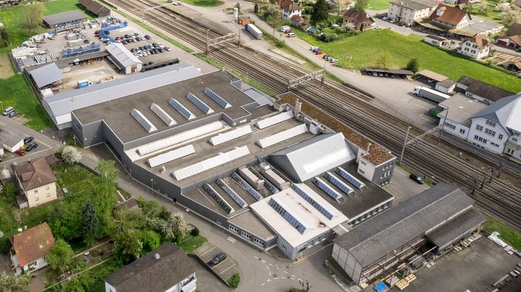 Blick auf das 23'000 Quadratmeter grosse Firmengelände der Ferrum AG in Rupperswil. (Sandra Ardizzone)