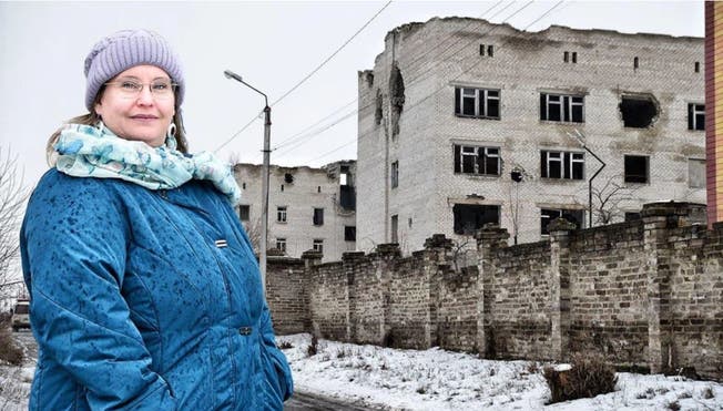 Eva Samoylenko-Niederer in her hometown of Sloviansk in mid-February 2022.