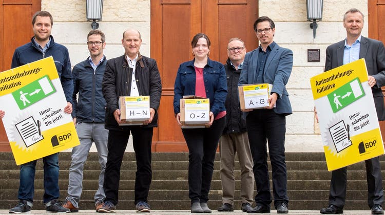 Im Juni 2020 reichte die BDP Aargau die Amtsenthebungsinitiative bei der Staatskanzlei ein – nun wurde sie mit 83,4 Prozent Ja-Anteil angenommen. (Alex Spichale)