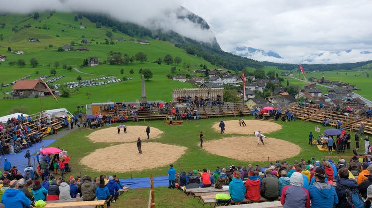 Der Allweg-Schwinget gehört zu den grossen Veranstaltungen in Nidwalden. (Bild: Richard Greuter (Ennetmoos, So. 8. September 2019))