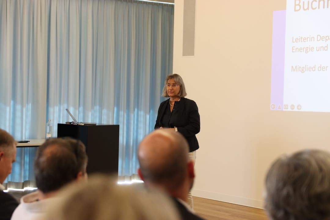 Brigitte Buchmann, Direktionsmitglied der Forschungsanstalt Empa, hielt ein Referat zum Thema «Innovation als Treiber für eine nachhaltige Energiezukunft».