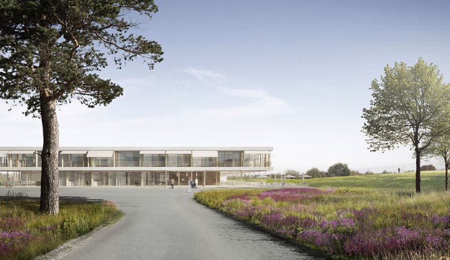 Aussenansicht des geplanten neuen Spitals Wolhusen, veröffentlicht Ende April 2022.