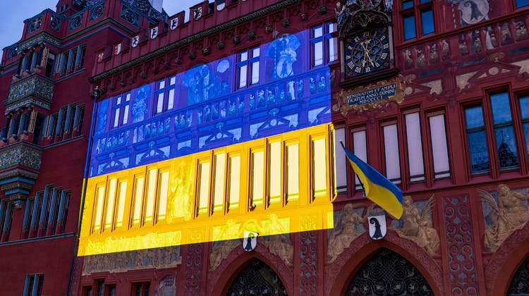 Basel-Stadt zeigt sich solidarisch mit der Ukraine. (Kenneth Nars (25. Februar 2022))