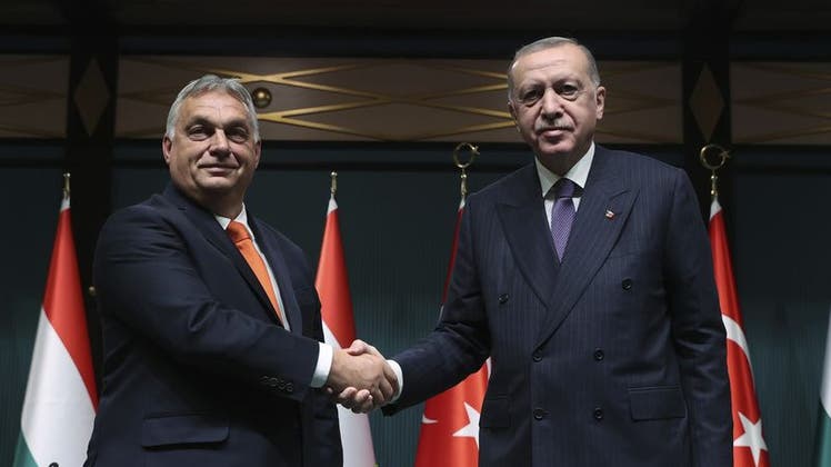 Können darauf bauen, dass man sich ihre Forderungen anhört: Ungarns Ministerpräsident Viktor Orbán (links) und der türkische Präsident Recep Tayyip Erdogan. (Keystone)