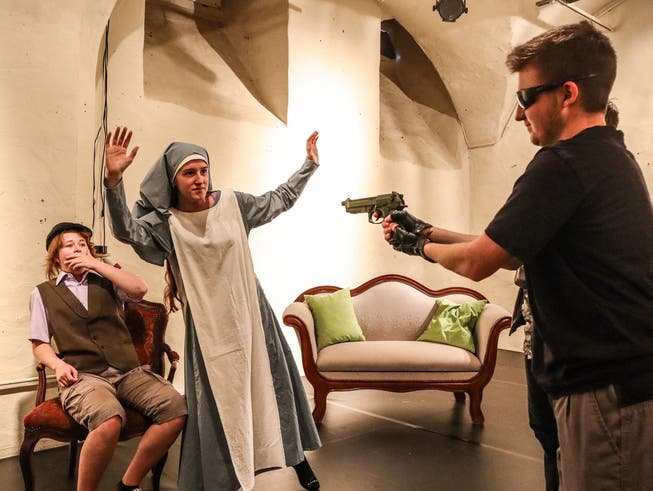 Die Krimi-Komödie «Guns’n’Nuns» des Klingnauer Jugendtheaters Janus feierte im vergangenen Frühling Premiere.