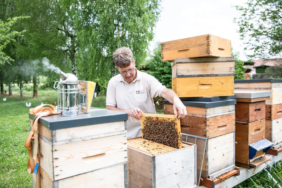 André Willi ist für die Bienen in den Magazinen zuständig.