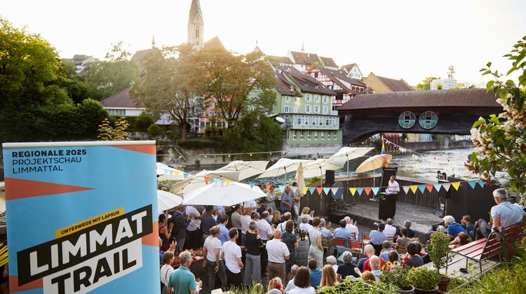 Die Regionale 2025 lud zur Vernissage des Limmattrails nach Baden ins «Triebguet». Rund 100 Gäste waren anwesend. (zvg / Marion Bernet)
