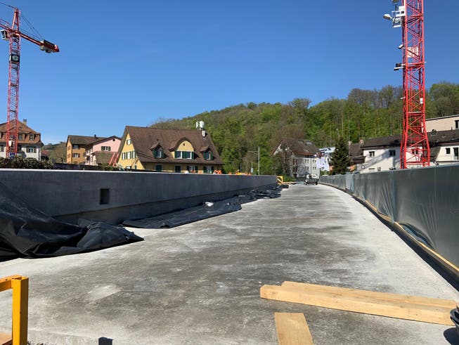 So sieht die neue Brücke aus, die unterhalb des Schadenmühleplatzes in Baden eingebaut wird.