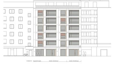 Vis-à-vis vom Hotel Astoria soll an der Konradstrasse ein Neubau für ausgewiesene Stadtmenschen entstehen. (zvg)