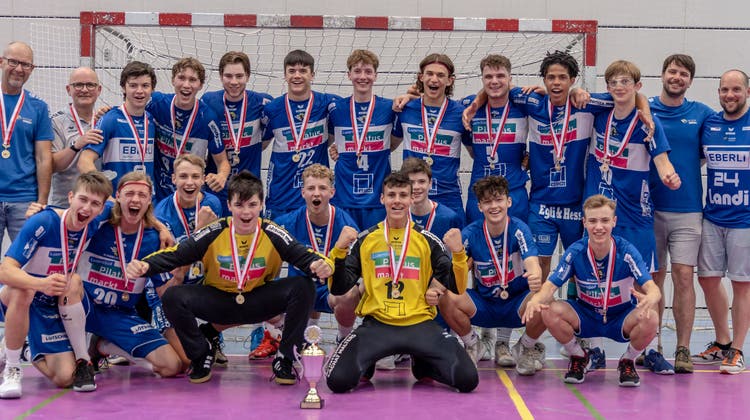 Die U17-Junioren der SG Pilatus gewannen den zweiten Schweizer-Meister-Titel in Folge. (Bild: Harkon Photography)