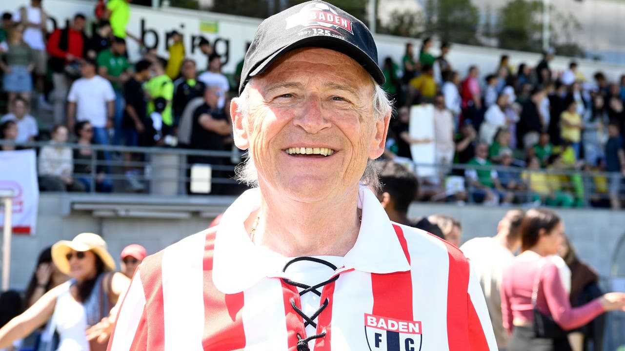 Heinz Gassmann, Präsident des FC Baden und OK-Präsident der Cupfinaltage strahlt wie ein Marienkäfer.