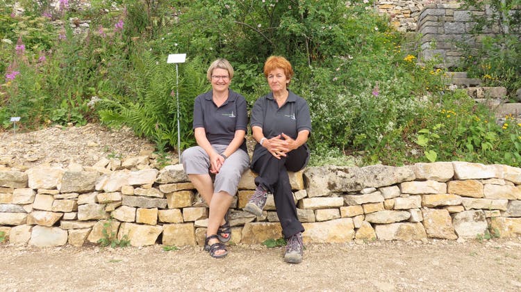 Eicke Knauer (links) und Regine Anderegg (rechts), im Juragarten 2019. (Archiv) (Rahel Meier)