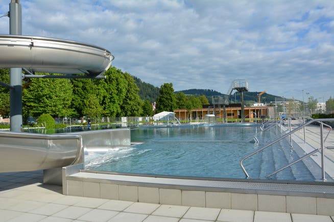 Das Schwimmbad Wattwil zwei Tage vor der Neueröffnung am 3. Juni 2022.