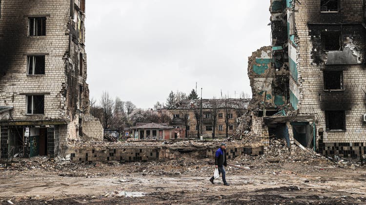 Zerstörung in der Stadt Borodjanka: Die Menschen in der Ukraine durchleben seit 100 Tagen Schreckliches. (Agency / Anadolu)