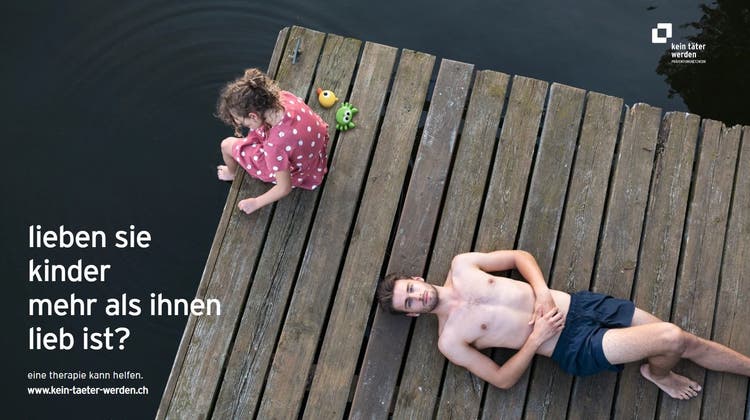 Die neue Kampagne des Präventionsnetzwerks «Kein Täter werden» zum Thema Pädosexualität läuft im Fernsehen, auf Social Media sowie als Plakatwerbung in öffentlichen Verkehrsmitteln in und um Zürich. (Sreenshot / Limmattaler Zeitung)