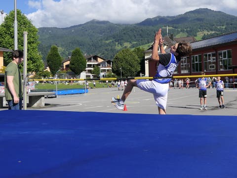Lewis of Wellen in the high jump.