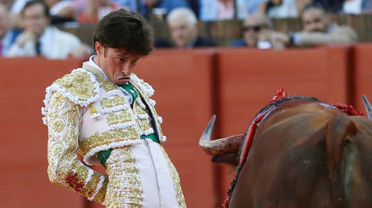 Kaum ein Bild, das den Machismus im Land besser darstellt: Spaniens Stierkämpfer. (Keystone)