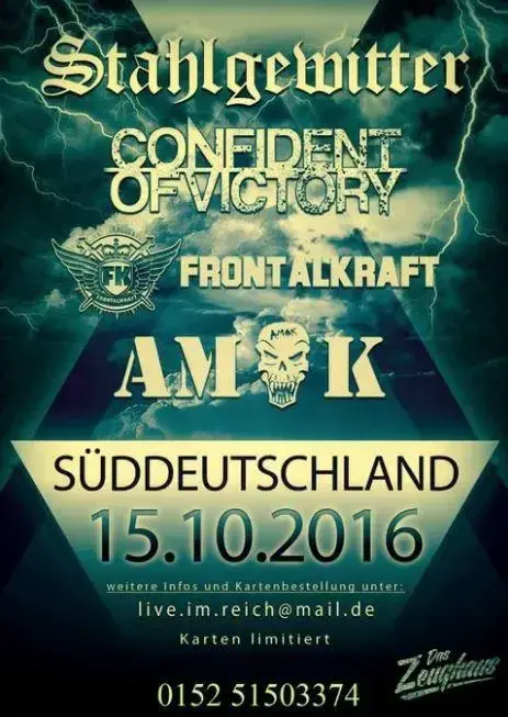 At the time, this flyer advertised the right-wing rock concert in Unterwasser.