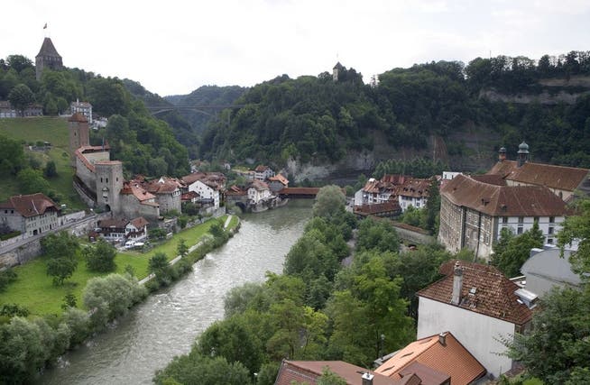 The Saane in Fribourg.