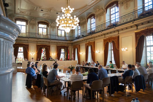 Der Frauenfelder Gemeinderat im Grossen Bürgersaal, hier an der Wahlsitzung im Mai.