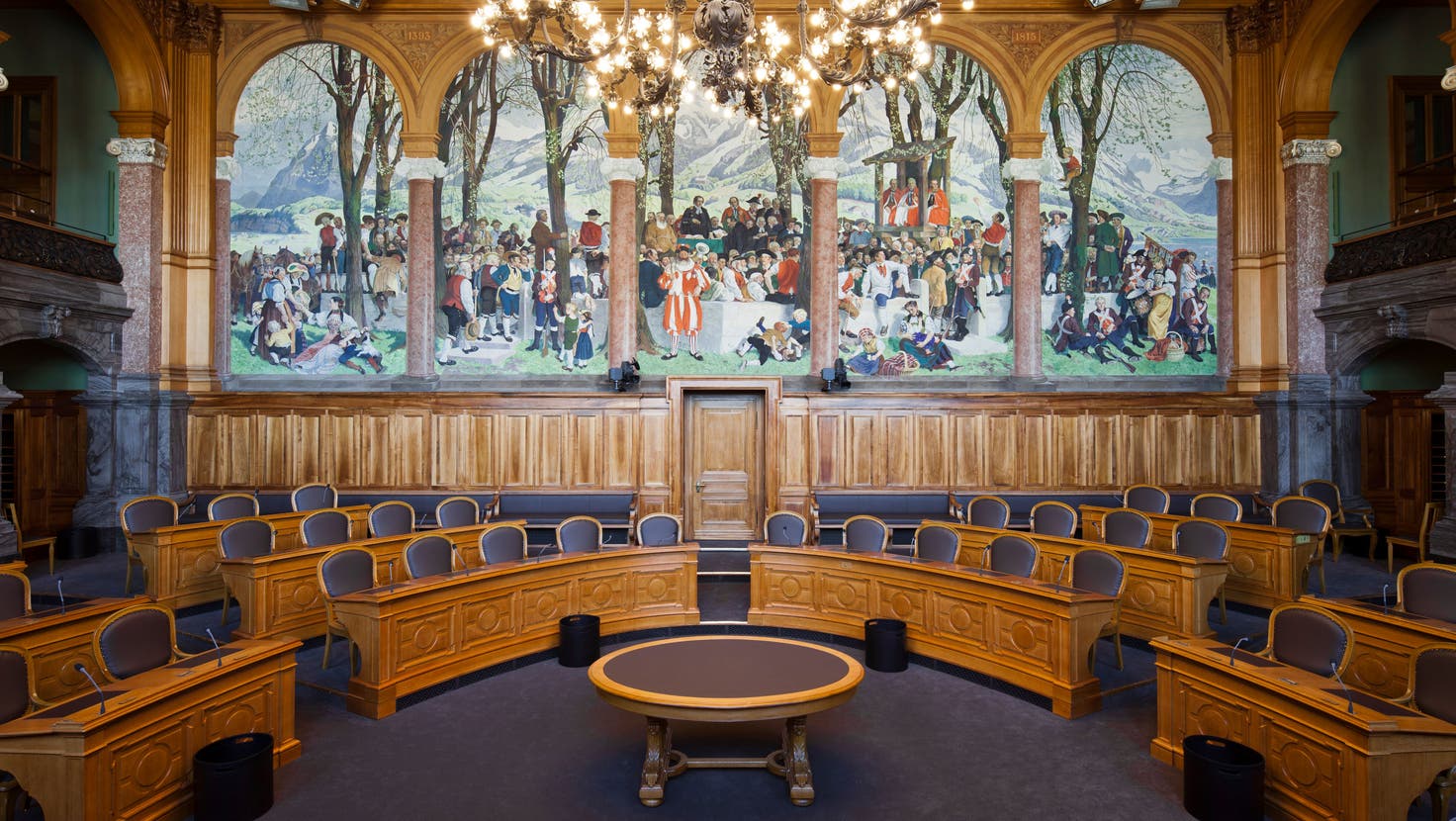 Der Ständeratssaal. Wer wird hier in der nächsten Legislatur den Kanton Solothurn vertreten? (KEYSTONE)