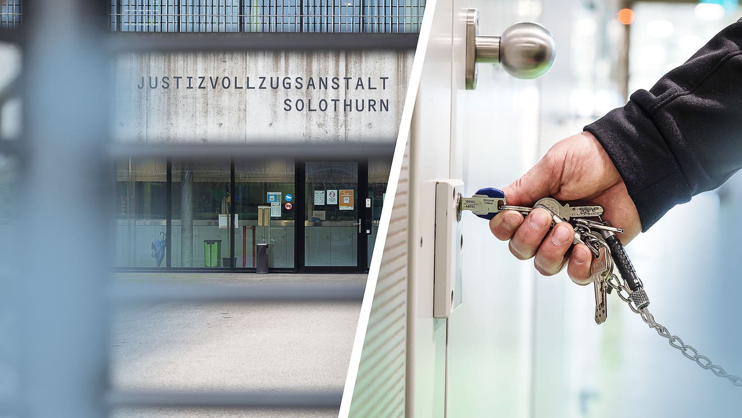 In der Justizvollzugsanstalt Solothurn im Deitinger Schachen gibt es 93 Plätze. Die meisten davon sind für den geschlossenen Massnahmenvollzug. (Hanspeter Bärtschi)