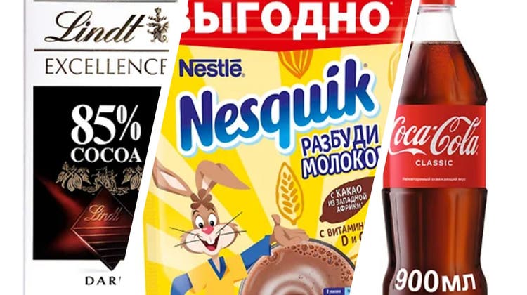 Diese Woche als Aktion angepriesen: Lindt-Schokolade im russischen Online-Supermarkt. (vprok.ru)