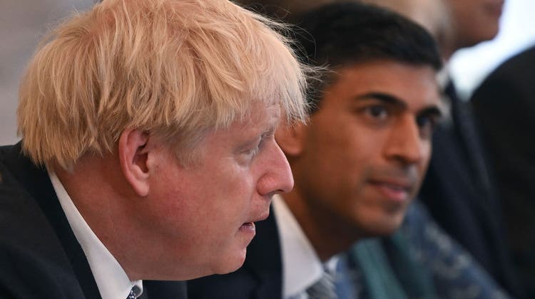 Gehen getrennte Wege: Premier Boris Johnson (l.) und Finanzminister Rishi Sunak (r.) (Keystone)