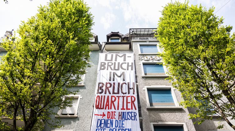 Hausbesetzung an der Bruchstrasse 64. (Bild: Patrick Huerlimann, Luzern, 21. Juni 2022) (Patrick Huerlimann)