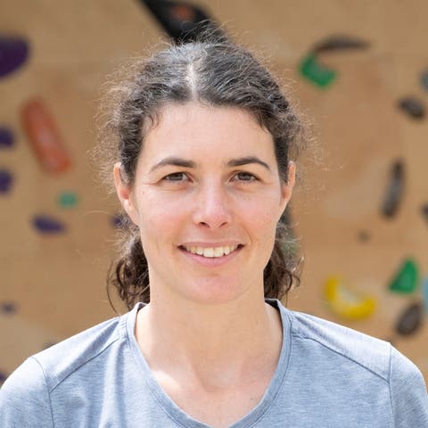 Rebekka Jud, instructor and trainer at the St. Gallen climbing hall.