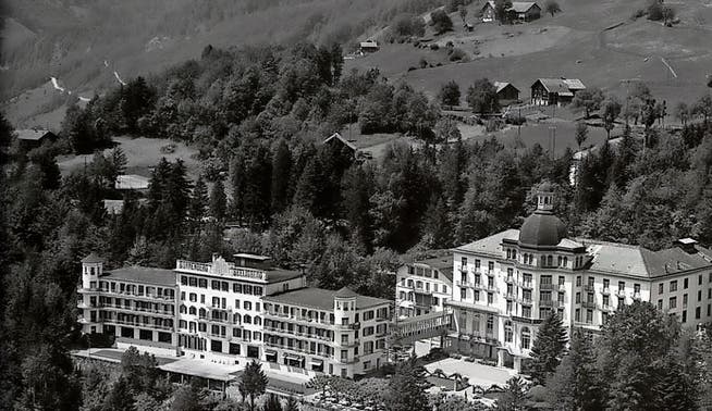 Im ehemaligen Hotel Kulm (links im Bild) in Seelisberg nahm das christlich-jüdische Verständnis 1947 einen neuen Anfang. Aufnahme von 1905.