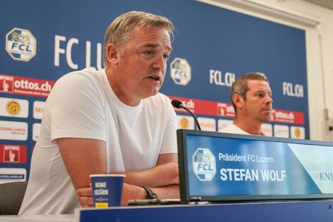 Präsident Stefan Wolf (links) und Trainer Mario Frick.