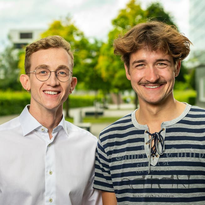 Sie kandidieren für die GLP für einen Kantonsratssitz in Neuheim. Lorin Semela (links) und Michael Strickler.