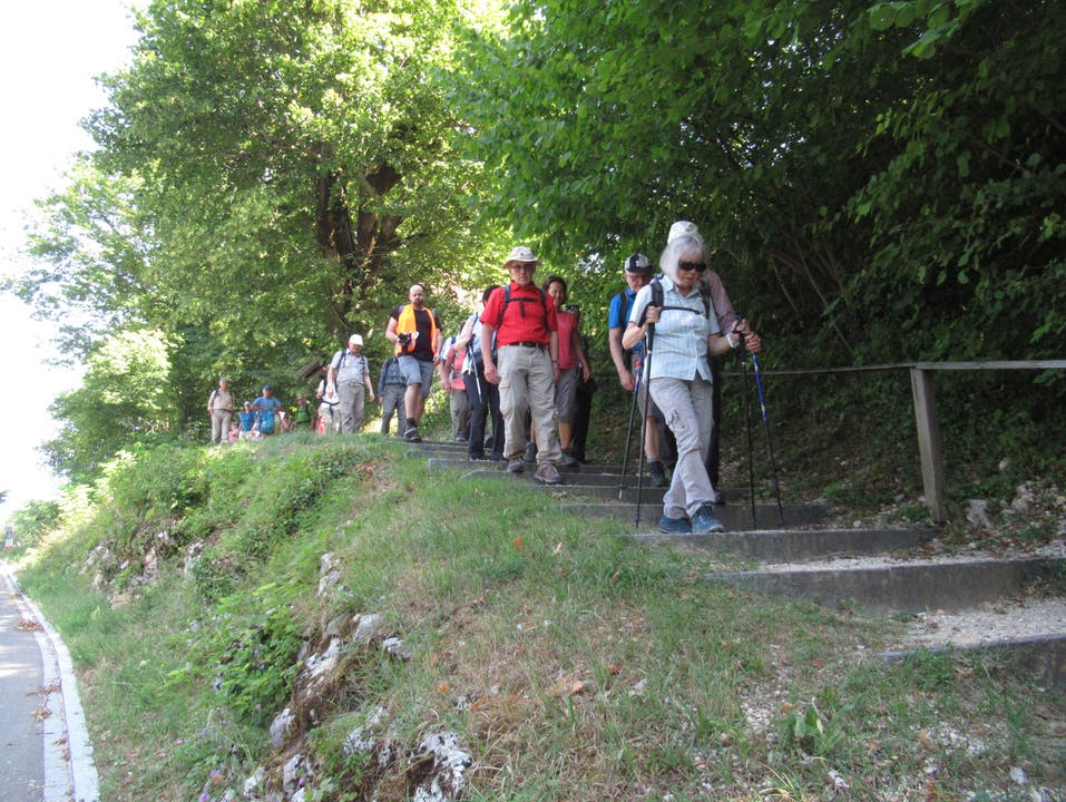 8. Etappe Die kurzen Abstiege kamen den Wandernden entgegen. 