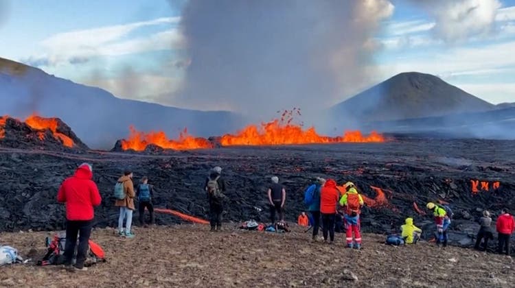 Lava-Spektakel nahe Reykjavik nach Vulkanausbruch