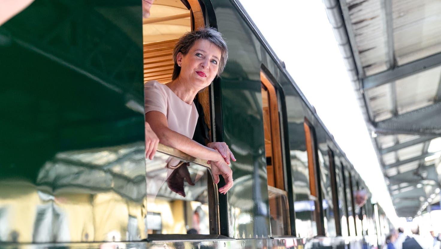 Die Schweiz feiert 175 Jahre Eisenbahn: Feier in Baden und Zürich Altstetten mit Bundesrätin Simonetta Sommaruga. (Sandra Ardizzone)