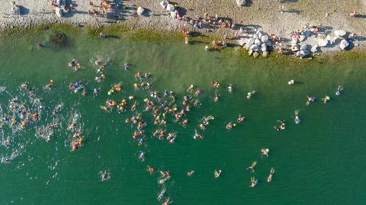 4500 Wasserratten schwammen den «Bach» hinunter. (Raphael Alù)