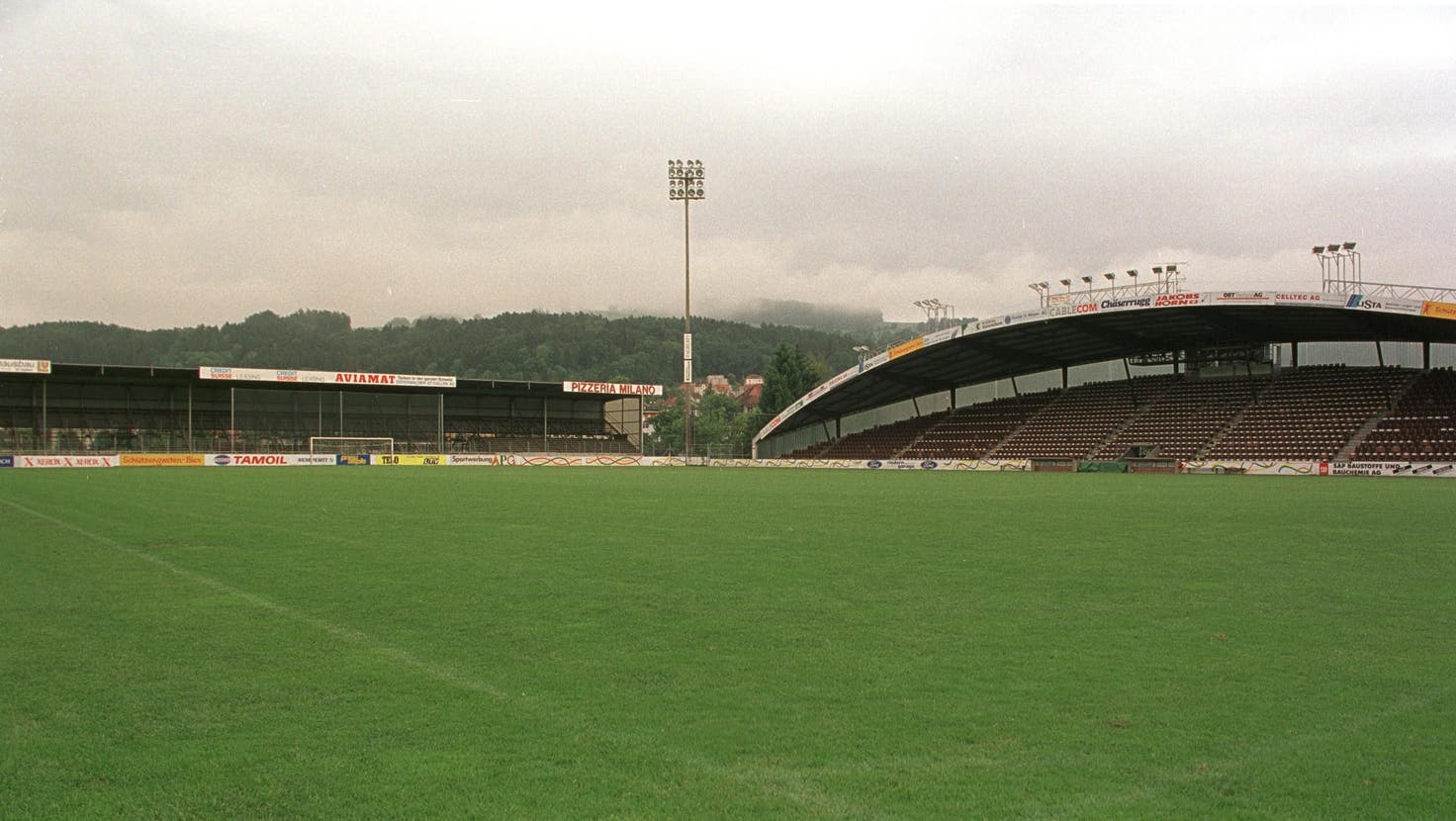Hier, im Espenmoos, trug der FC St.Gallen während fast 100 Jahren seine Heimspiele aus. (Archivbild: Sandra Sutter (22. November 2000))