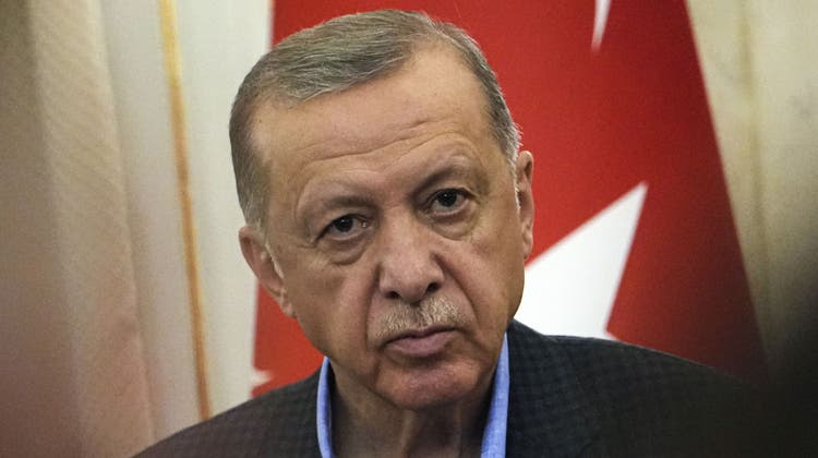 Recep Tayyip Erdogan muss sich im Jubiläumsjahr einer der grössten Katastrophen in der türkischen Geschichte stellen. (Evgeniy Maloletka / AP)
