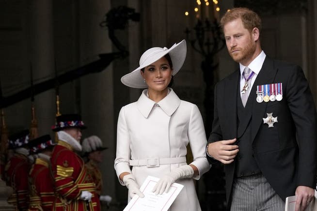 Meghan und Harry anlässlich des Thronjubiläums der Queen am 3.Juni 2022 in London.