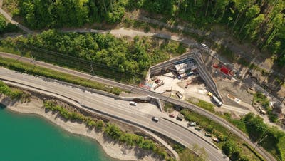 Das Südportal des künftigen Tunnels Kaiserstuhl. (Bild: Terraplan/PD (Lungern, 31. Mai 2021))