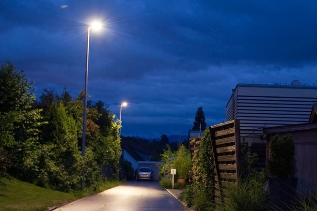 Die LED-Strassenlampen werden in der Gemeinde Schinznach gedimmt.