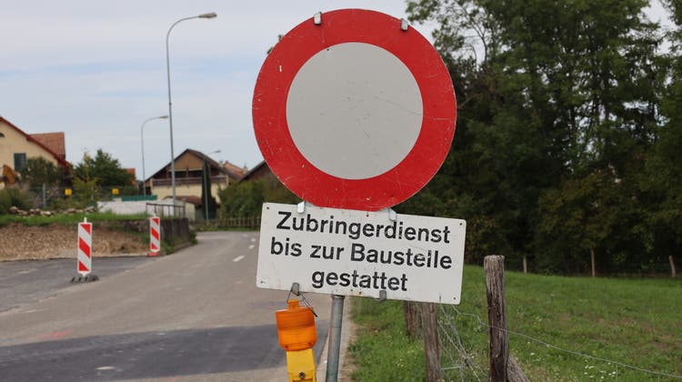 Wegen der Überbauung Obsteinen gibt es an der Remigerstrasse in Villigen ein Fahrverbot. (Deborah Bläuer)